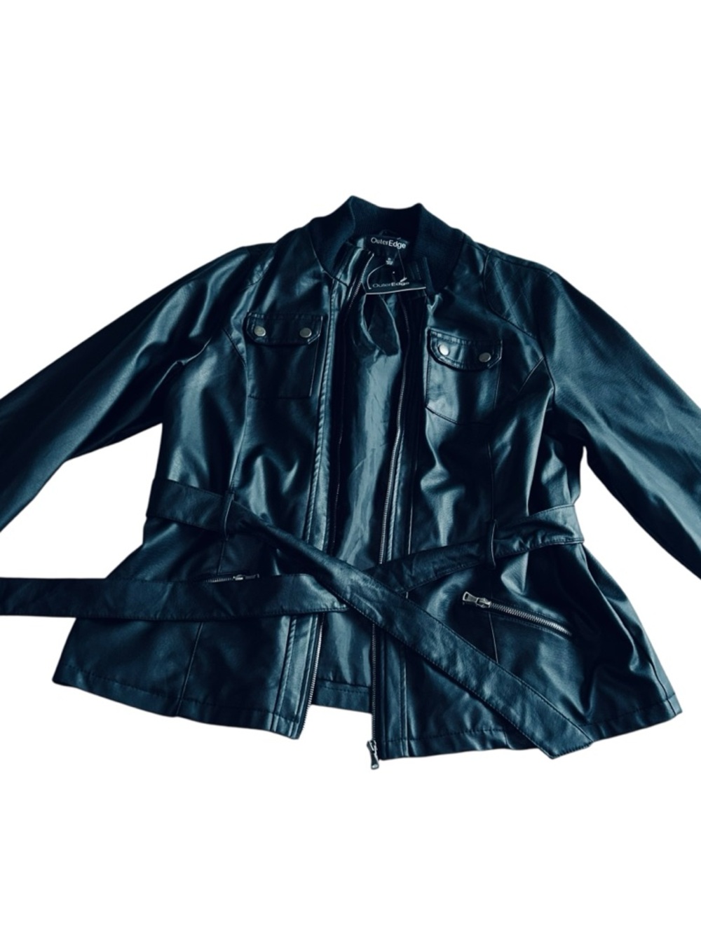 Outer Edge Black Leather Jacket NWT - image 2